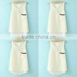 Newest Fashion Chiffon Ruffles Lace Patchwork Womens Tops thumbnail-2