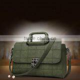 Korea style Women PU Leather Green Shoulder Bag Polyester 82649