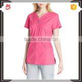 Women's Button-front Scrub Top Longer Length Medical Scrub thumbnail-1