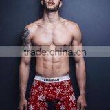Merry Christmas 88% Polyester 12%Elastic Waist Men Underwear Men Boxer Brief