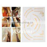 OEM&Custom Made Mixed Pattern Gilding Water Transfer Printing Large Size Waterproof Paper Temporary Tattoos Sticker thumbnail-1