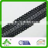 Hot Sell Sexy Black Trimming Lace for Ladies' Underwear Elastic Lace thumbnail-2