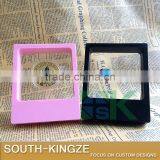 Wholesale 11x9cm Pink/Black Color ABS Color Square Thin Film Jewelry Display Case thumbnail-1