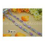 Purple Shining Rhinestone Chain Trim thumbnail-1