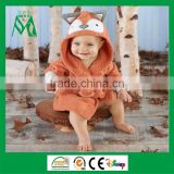 Children organic bamboo bathrobe with animal hood