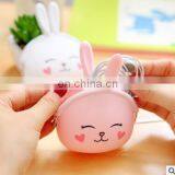 Cartoon Silicone Coin Wallet Korean Cute Rabbit Coin Purse Candy Color Packet Fashion Women Bags thumbnail-2
