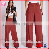 Dongguan Garment Factory Chiffon Trousers Wide Leg Women Pants