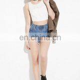 Ladies Floral Mesh Crop Top Plain thumbnail-4