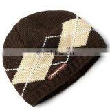 Classical Coffee and Cream Checks Winter Cap