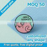 Custom Peach Order Enamel Pin Badges thumbnail-2