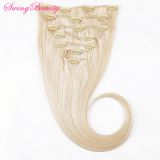 Clip in Natural Human Hair Extensions Full Cuticle Remy Hairs Full Hair End