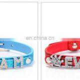 DIY Words Decorated Pet PU Collar Leash Training Dog Pulling Rope Pet Neck Chain Pet Supplies thumbnail-5