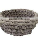 Handmade Chenille Cat Cave,Chunky Hand Knit Pet Bed,Cozy Kitten Cave thumbnail-4