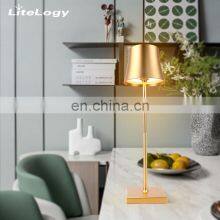 Modern Metal Cordless Table Lamp Touch Rechargeable Luxury LED Rechargeable Battery Stepless Touch Switch Dimming D110xh365mm 55