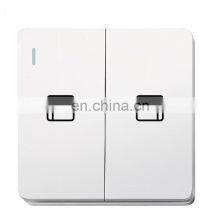 16A 2 Gang Autogate Indoor Switch,push Button,Turn On/off,PC Panel,86*86mm