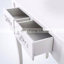 Wood White Dressing Custom Dresser With Mirror thumbnail-4