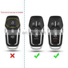 Keyless 4/5 Buttons Black Glossy Carbon Fiber Remote Key Shell Cover for Ford Fusion Mustang F150 Lincoln Smart Key Casing thumbnail-3