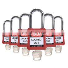 Elecpopular 38mm Stainless Steel Padlocks Nylon Safety Padlock 6 PCS