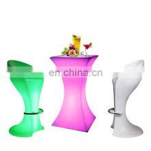 PE LED Chair Party Furniture Rechargeable LED Bar furniture Wedding Bar Tables