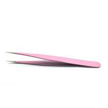 Tweezers Beauty Tool Planting/grafting Eyelashes Bird's Nest Hair Picking Stainless Steel Straight Head Tweezers Pink Pointed Cute Sticker thumbnail-2