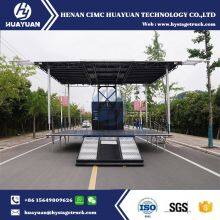 HUAYUAN ST180 Hydraulic Portable Mobile Stage Trailer thumbnail-2