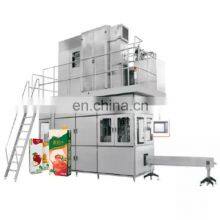 automatic juice and milk box filling and packing machine