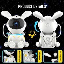 Cute Rabbit Astronaut Starry Sky Projector Galaxy Star Projector With BT Speaker Remote Control Night Lamp Unique Gift For Kids thumbnail-3