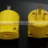 UL Listed Advanced Nylon 100% Pure Brass NEMA 5-15P Plug/NEMA Straight Blade Plug/3 Pin US Power Plug