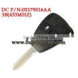Best Quality 2 Button Remote Key With 433MHZ(FCC :05179516AA) for Chrysler thumbnail-1