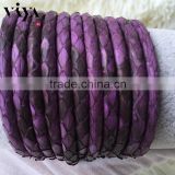 High Class Leather Cord Viya 2016 100% Genunie Stingray/Python Skin Rope for Leather Men Bracelet with Factory Wholesale Prices
