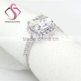 Cushion Cut Esmedora Moissanite 1.8CT 7mm Center 14k 18k White Yellow Gold Platinum Diamond Engagement Ring thumbnail-3