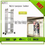 4 x 4 Folding Aluminium Ladder Multi Purpose Function Aluminium Ladders AY-404 With EN131 thumbnail-1
