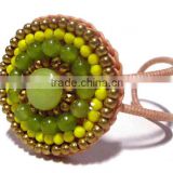 MMCF499A089 Handmade in Thailand Handwoven Freshwater Pearl Beaded Bracelet Boho Fashion Jewelry Semiprecious Stone Summer 2016