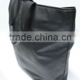 large black leather tote bag