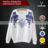 Winter New Korean Women O-neck Long-sleeved Sweaters Printing no Zipper Hoodie Jacket