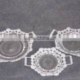 French White Metal Frame Glass Fruit Plate