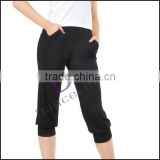 A2529 Adult capri length dance pants dance black jazz pants wholesale capri jazz pants
