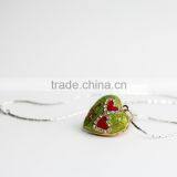 New Fashion Pewter Enamel Open Heart Pendant thumbnail-4