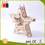 Custom made home display star shape wooden material wall decoration