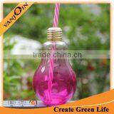 Glass Light Bulb Flower Vase, Stem Holder Collection thumbnail-4