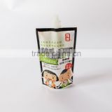 reusable Logo printed Best Sell clear drink standing pouch with corner spout