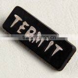 Embossed PVC Rubber With 3D Metal Logo Labels for Clothing Jeans Shoes Bags thumbnail-4