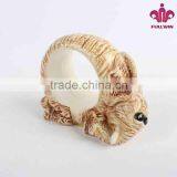 Cheap Bulk Ceramic Napkin Ring With Elephant Design