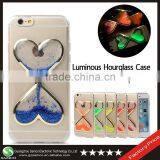 Samco Hot Sale TPU Phone Case for IPhone 6 Plus Moving Shine Glitter Love Heart Funny Smartphone Case