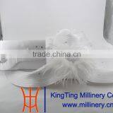 New Design Ladies White Church Hat Matching With White Purse