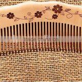 Natural Handle Combs Peach Material Nature Color Hair Wood Comb Hair Combs With Laser Logo