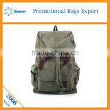Hot sale new model of canvas drawstring bag school backpack