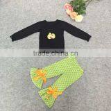 School Girl Outfit Adorable Cute Halloween Clothes Stripe Pants Black Top Child Fall Outfits thumbnail-3