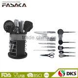 Set of 14 PCS New Design Cooking Knife Set With Hollow Handle Stainless Steel With Wooden Block KH1307 thumbnail-1