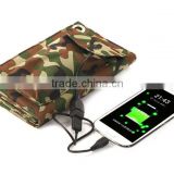 8W Solar Panel Foldable Single Port Charger Portable External Solar Power Bank Outdoor Emergency Charger for Iphone Samsung